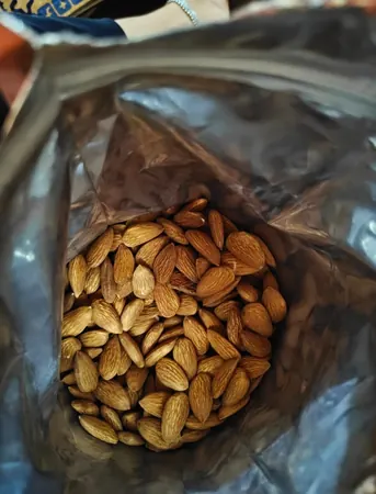 Customer photo: almonds photographed inside an opened pouch